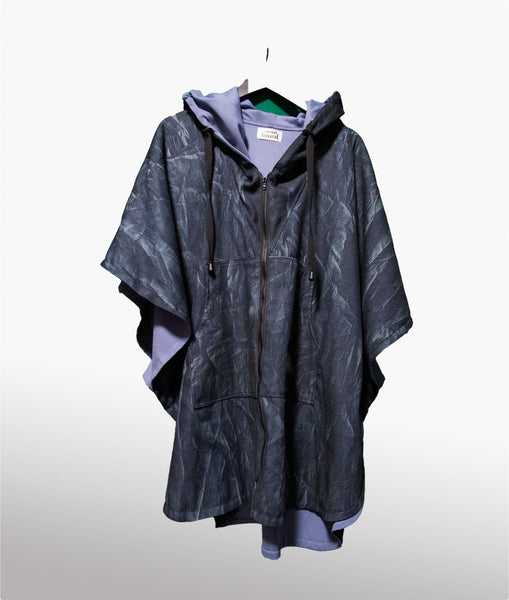 Mitchel Jovial Poncho Denim Mesh Poncko
