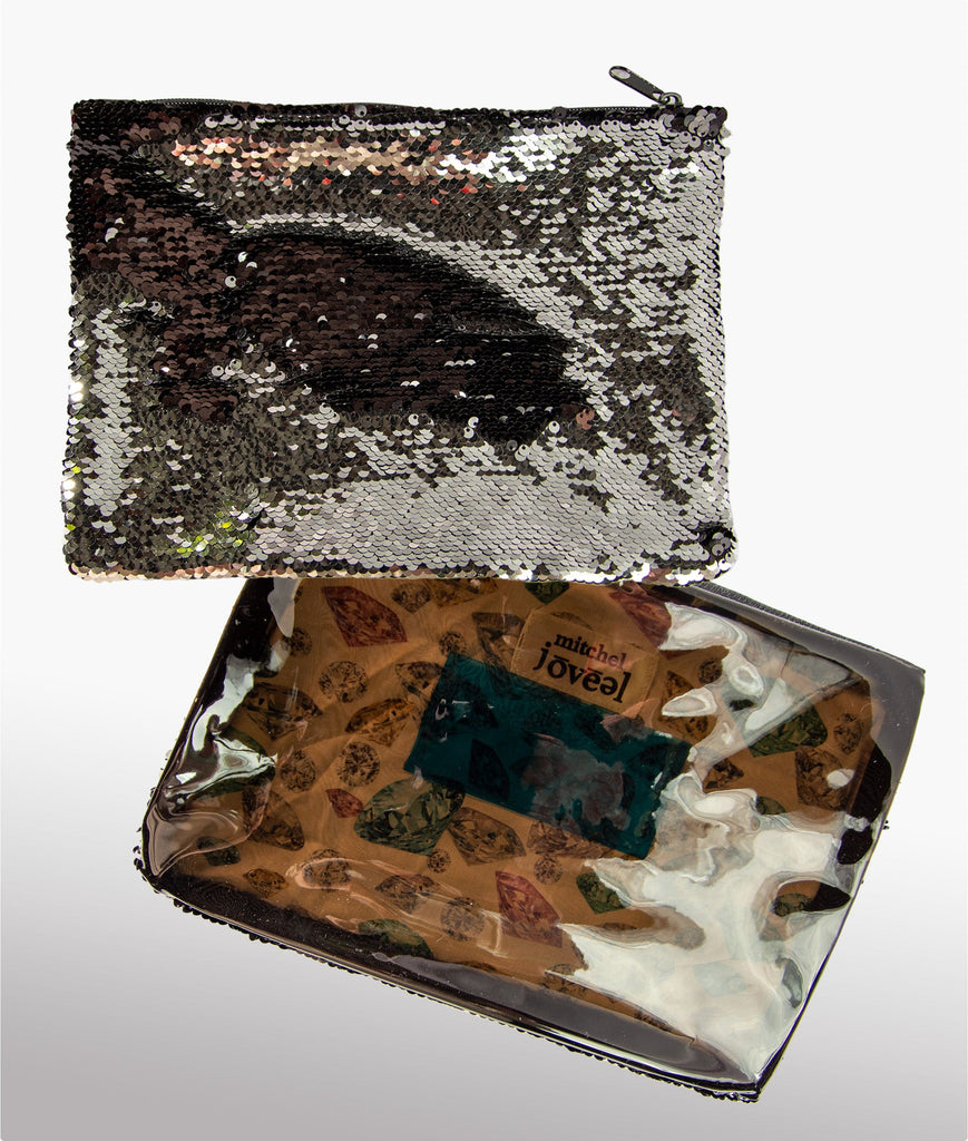 mitchel jovial Silver Large Sequence Pouch