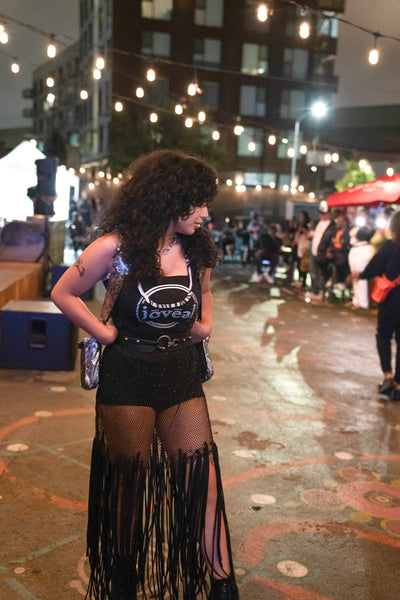 mitchel jovial Apparel & Accessories Fringe Fish-Net Dress