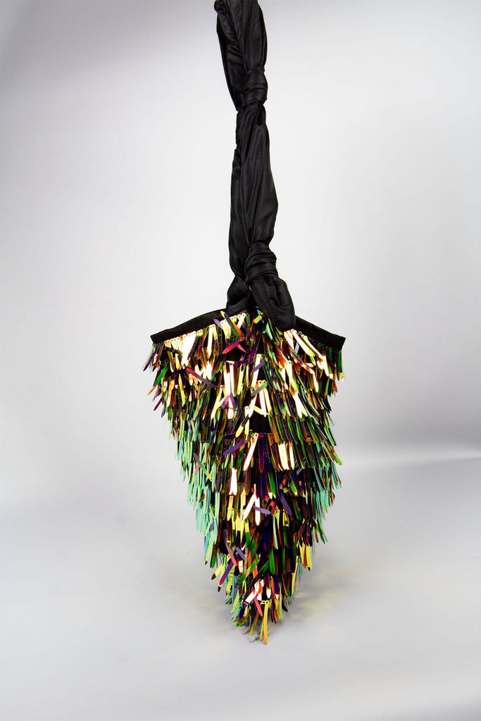 mitchel jovial bag SUNSET -  METALLIC FRINGE SHOULDER BAG