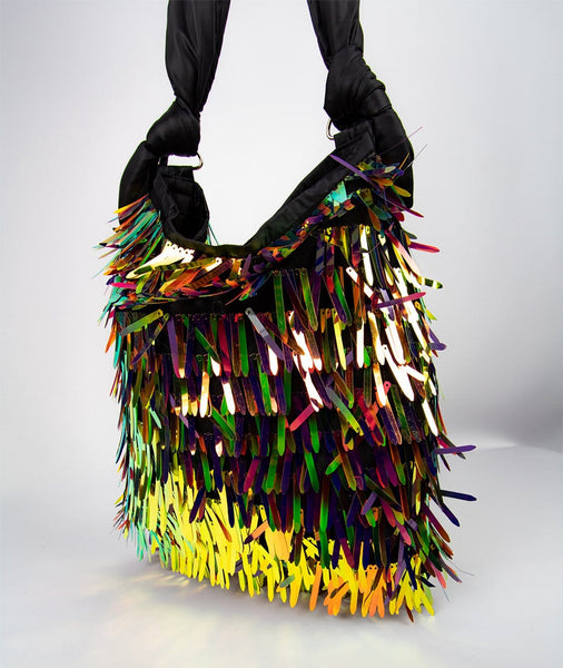 mitchel jovial bag SUNSET -  METALLIC FRINGE SHOULDER BAG