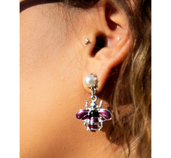 mitchel jovial jewelry Bumble Bee Pearl Earrings